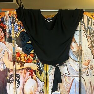 Diane Von furstenberg black silk top